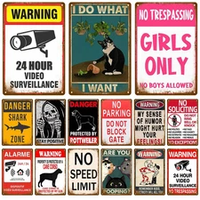 Vintage Room Decoration Home Items Signs Aesthetic Men Bedroom Tin Metal Signs