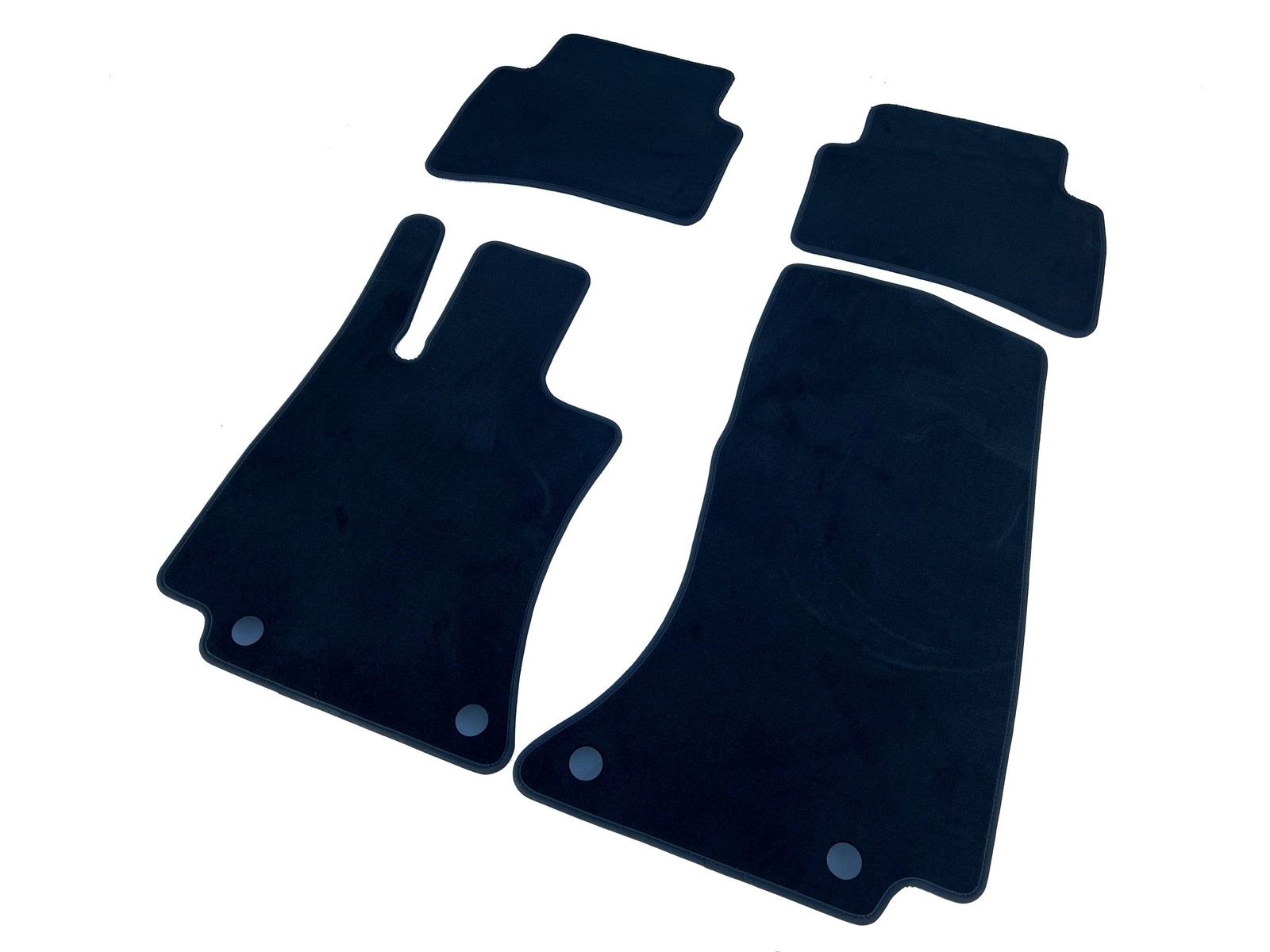 Mercedes-Benz E-Class W214 S214 Velour Black Floor Mat Set 4 Pcs Carpet
