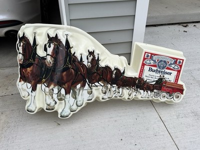 Vintage Budweiser Clydesdale 3D Plastic Wall Mounted Beer Sign