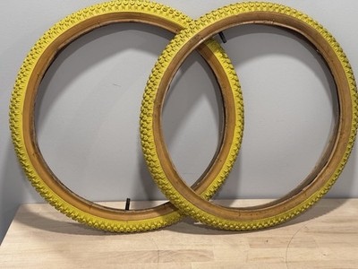 OLDSCHOOL LHR Mx Golden Dragon YELLOW Bmx Tires 20x1.75 20