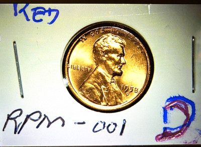 1858-D/D/D LINCOLN GEMBU RED/GOLD LUSTER WITH RPM-001 RIGHT OUT OF THE MINT BAG