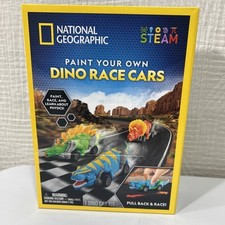 National Geographic Paint Your Own DINO RACE CARS Kit Dinosaur Craft NEW