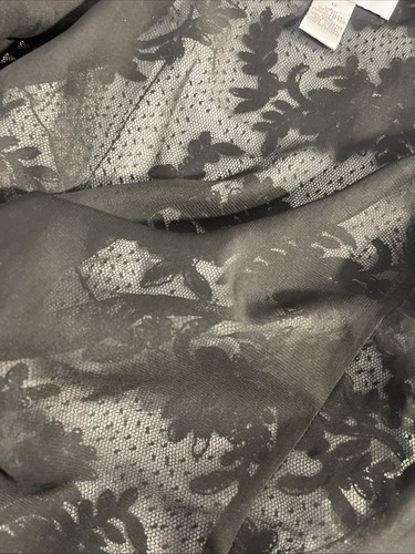 Chaqueta Vintage Victor Costa Negra Encaje Floral Manga Larga Talla 12 - Imagen 13 de 17