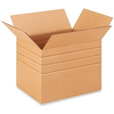 Pack of 25 Multi-Depth Corrugated Boxes 15 X 12 X 12 Inches