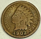 US Indian Head Cent 1902 Coin  123 Year Old Coin Great Piece Of American History