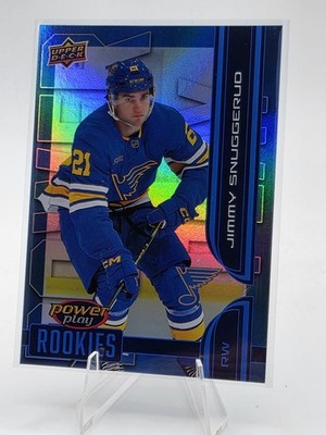 2025-26 UD Extended Series Jimmy Snuggerud Power Play Rookies PY8 St Louis Blues