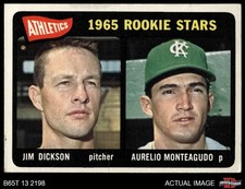 1965 Topps #286 Jim Dickson / Aurelio Monteagudo Athletics RCs RC 4 - VG/EX