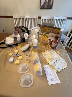 NEW! Medela Freestyle Double Electric Breast Pump Kit / Bag Bottles Charger 24mm