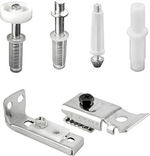 Bifold Door Track Kit,6 Pcs Bi-Fold Door Repair Kit with 3/8" Pivots, 7/8" to 1"