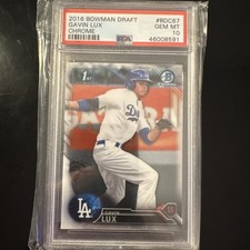 PSA 10 GAVIN LUX 1st 2016 Bowman Chrome Draft Dodgers Rookie Card RC GEM MINT. rookie card picture