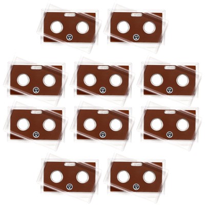 Empty Plastic Lens With Brown Insert 10 Pack