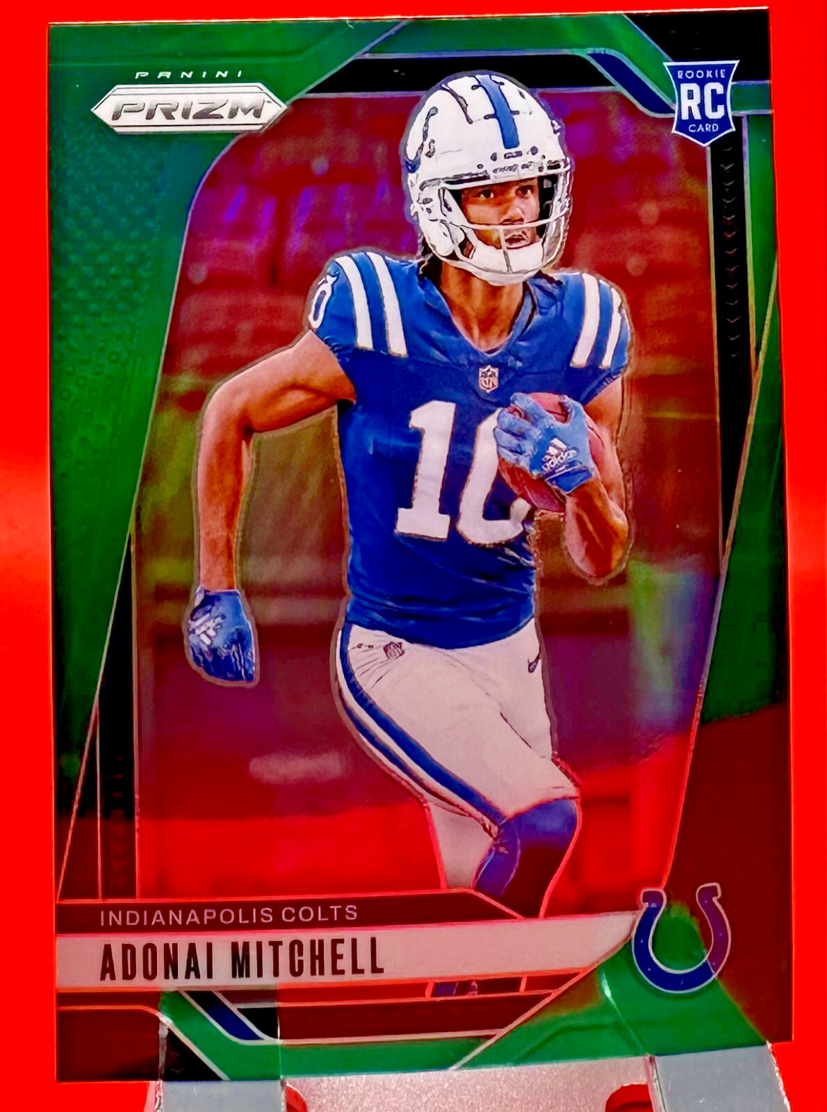 2024 Panini Prizm Green Prizm - Rookies #303 Adonai Mitchell (RC)