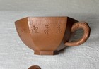 ANTIQUE CHINESE QING YIXING ZISHA 二泉 POTTERY CLAY TEACUP  WINE CUP CALLIGRAPHY — photo 6