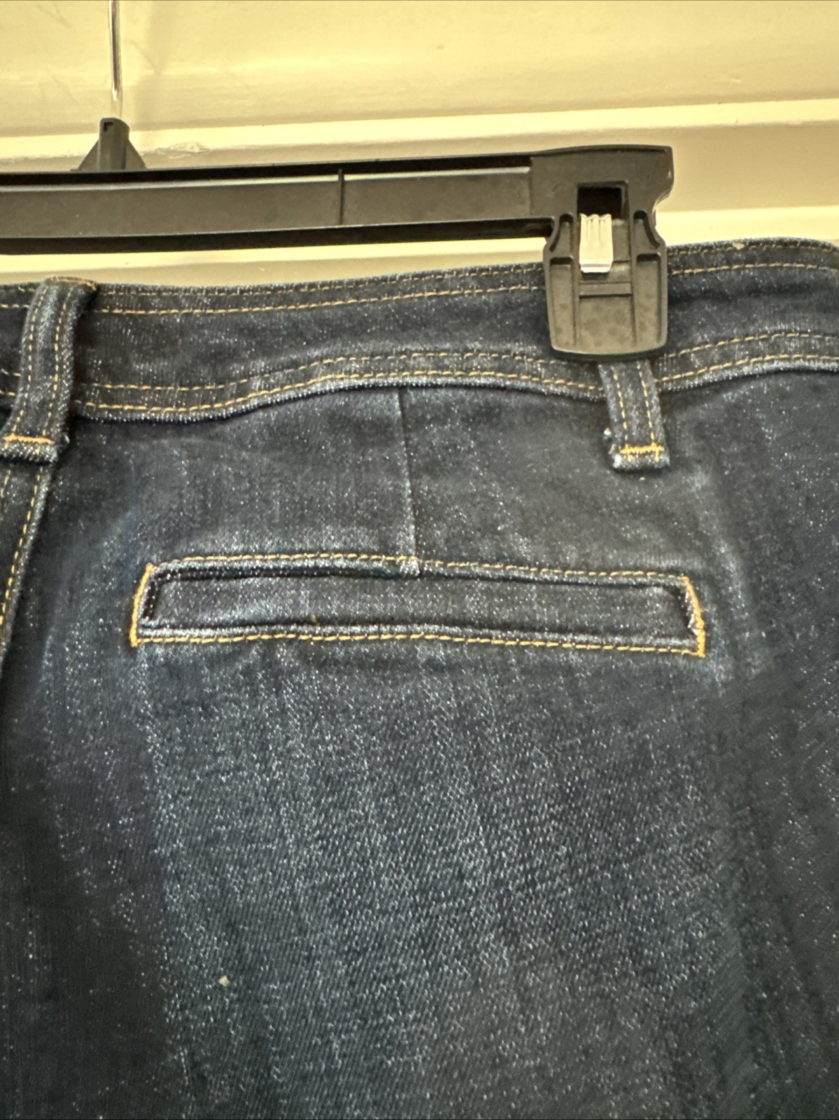 Talbots Flare Jeans Front Patch Pockets Dark Wash… - image 4