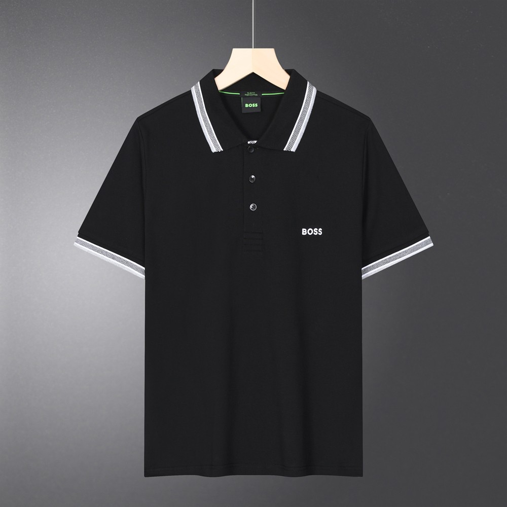 BOSS Hugo Boss Men's Slim Fit Polo Shirt Short Sleeve Casual Golf Tennis Striped