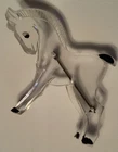 Vintage Clear Lucite Plastic Horse Pin Brooch 20th Century Fun Art Deco Jewelry