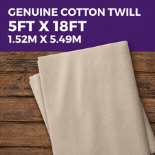 5FT x 18FT Cotton Dust Sheet Drop Cloth for Decorating Large Sheets High Quality