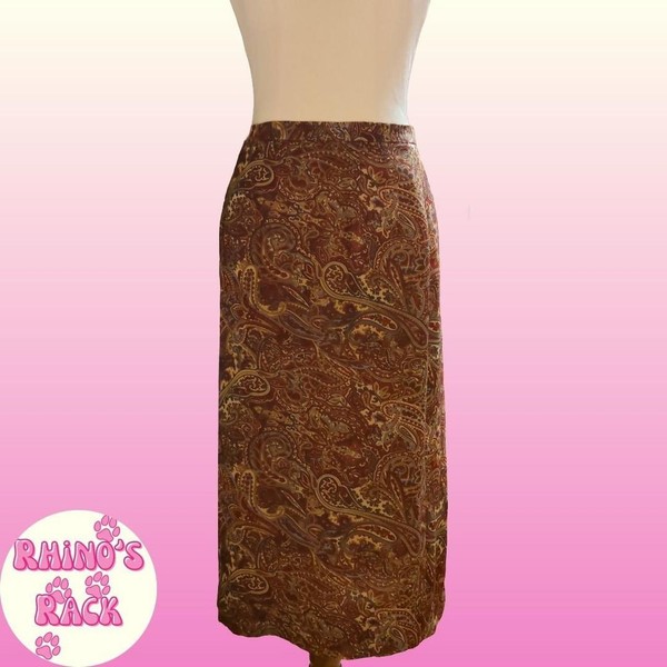 paisley knee length skirt  - brand: discovery