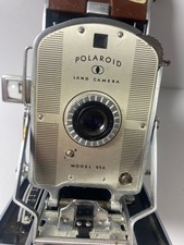 Macchina fotografica terrestre vintage anni 50 Polaroid Corp. modello 95A marrone pulita USA non testata