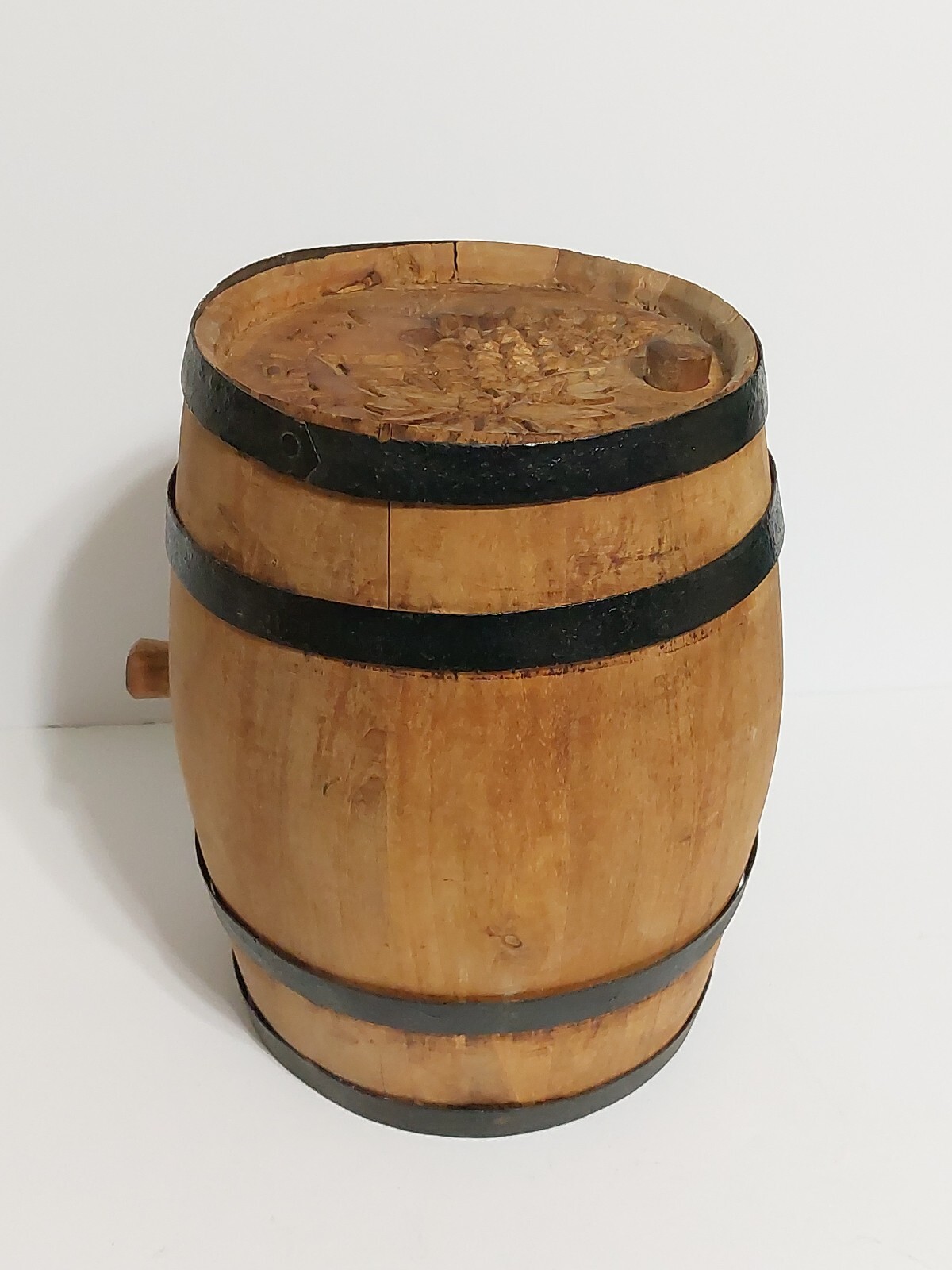 Vtg. Wooden Mini Keg Wine Barrel eBay