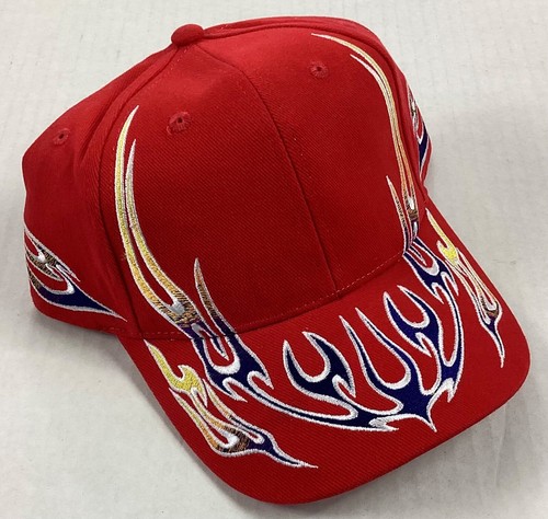 Head Shots by KC Caps Flames DEAD STOCK Sombreros de fuego en blanco Nascar WWE de colección - Imagen 9 de 9