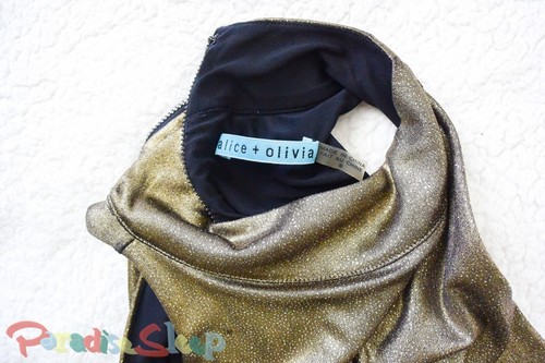 *Alice & Olivia* Bronze Beauty Metallic Dress, size SMALL - Picture 4 of 12
