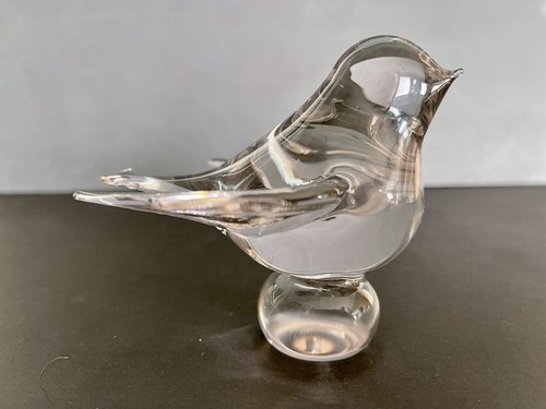 Vintage mundgeblasene Klarglaskunst ~ Vogel Figur - Bild 4 von 10