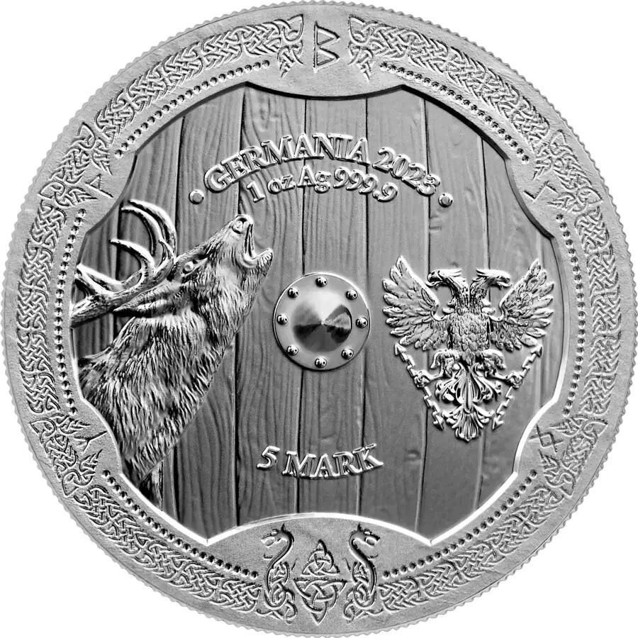 GERMANIA MINT 5 MARKS Valkyries OSTARA 2023 SILVER argento oncia 1 oz - Immagine 2 di 3