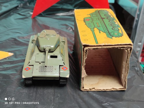 VINTAGE TANK PANZER M RS 51 TIN MILITARY TOY GERMANY DDR GDR METAL IN ORIG. BOX - Picture 5 of 24
