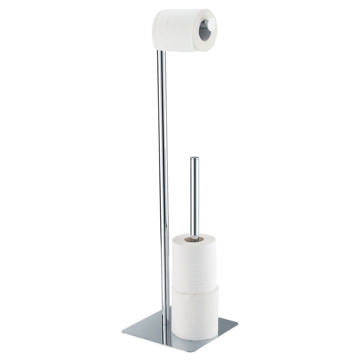 Free-standing Toilet Roll Holder, Stainless Steel Bathroom Roll Holder Stand, Anti Rust Pedestal
