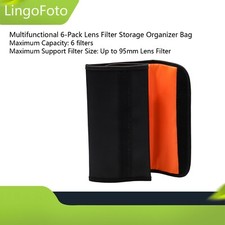 Multifunction 6-Pack Lens Filter Storage Organizer Bag UV CPL Lens Filter Pouch
