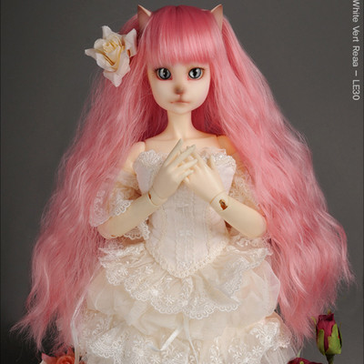 [Dollmore] Cat Wig, MSD, 18-20 cm 7-8 inch RRG Sobazu Cat Wig (Pink)