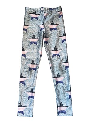 Pixie Lane Girls Hi Shine Space Dye Glitter Star Print Leggings Size 5