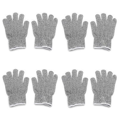 4Pair S Cut Resistant Gloves Level 5 Protection Food Grade In/Outdoor High Perfo