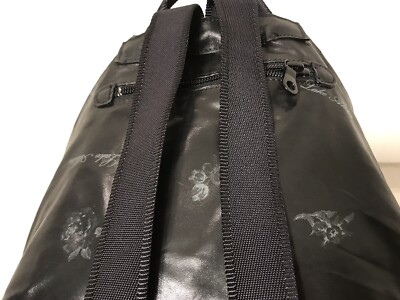 Lake Alster Backpack, Black Signature Rose Jacquard & Needlepoint Patch - RARE Lake Alster Backpack, Black Signature Rose Jacquard  main image 3