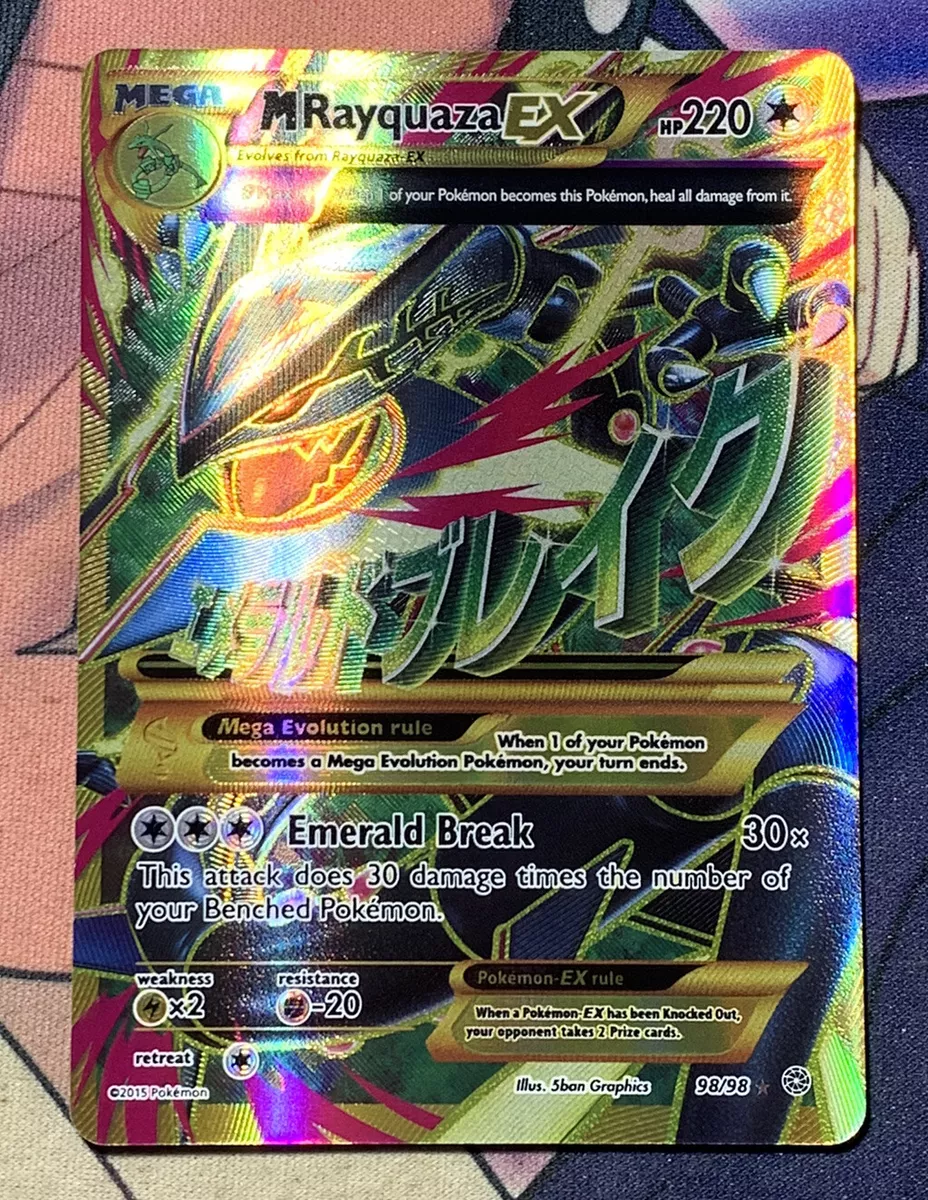 2015 Pokemon Mega Rayquaza EX Full Art 98/98 XY Ancient Origins Mint  Condition