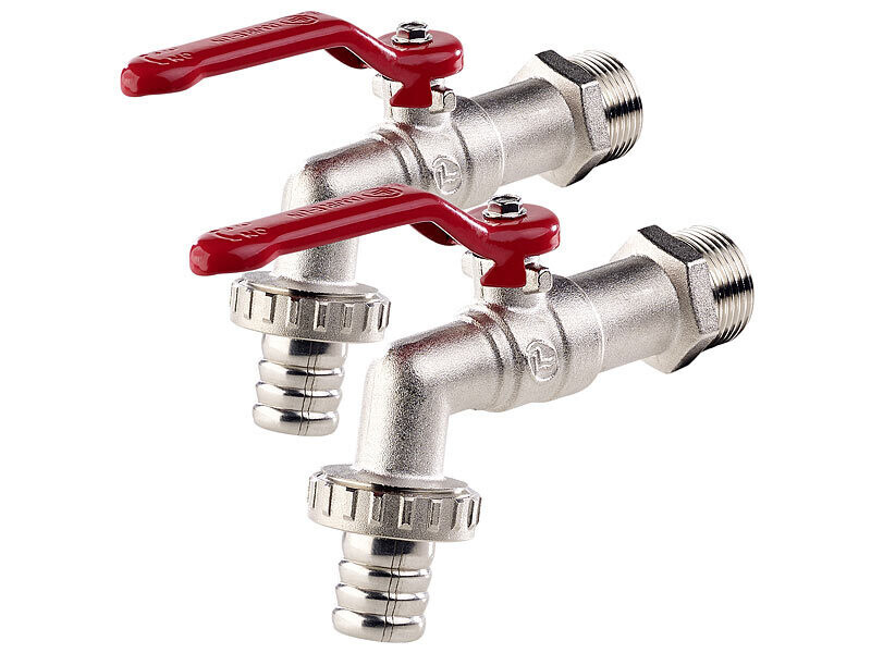 2 robinets quart de tour 3/4 Royal Gardineer pour stopper les fuites d'eau