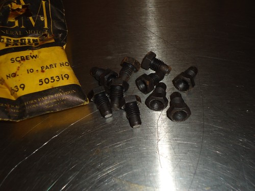 10) New NOS GM Piston Pin Retainer Screw Bolt 505319 1932-1952 Pontiac - Picture 2 of 2