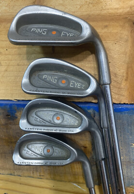 PING EYE 2 Iron Set Of 4 Orange Dot.Karsten Phoenix AZ.Used.# 5,6,7,8 Lot Of 4