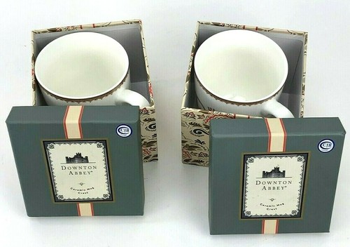 Juego de 2 tazas de café de cerámica Downton Abbey 2014 crest mercado mundial con caja de regalo - Imagen 8 de 11