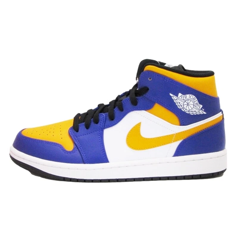 NIKE 27CM Air Jordan 1 Mid DQ8426-517 Lakers Dark Concord-taxi