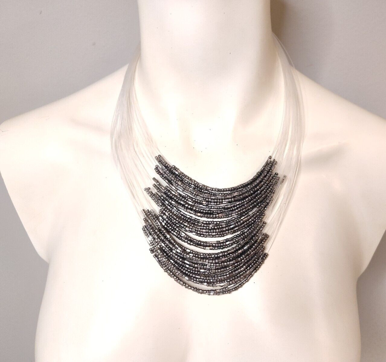 VINTAGE MULTI LAYERED STATION STATEMENT NECKLACE … - image 6