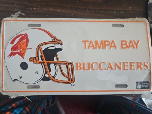 PLAQUE D'IMMATRICULATION VINTAGE ANNÉES 1990 TAMPA BAY BUCCANEERS  - Photo 1/1
