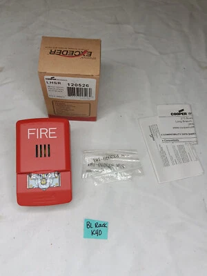 Wheelock #LHSR, Horn/Strobe, 24 VDC, LED, Multi-Candela, Red, Wall Mount