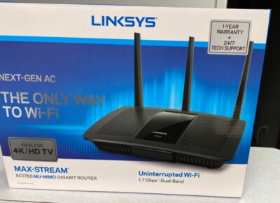 Linksys Ac1750 Max-stream Mu-mimo WiFi Router - Black