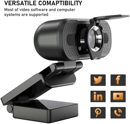 1080p Live Streaming FHD Camera, Desktop or Laptop USB Webcam Plug and Play for - Picture 4 of 6