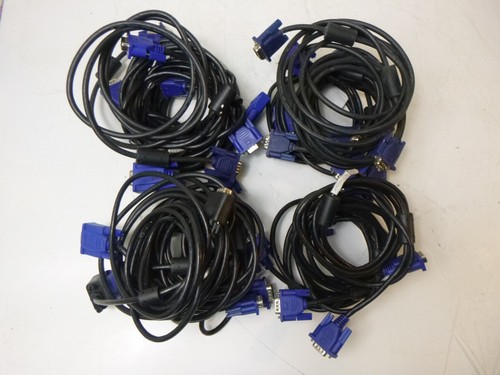 Lot of 18 x 5- 6 ft VGA Cables Male to Male SVGA Video Computer PC Monitor Cords - Picture 2 of 3