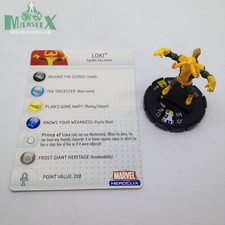 Heroclix Hammer of Thor set Loki 054 Super Rare figure w/card 