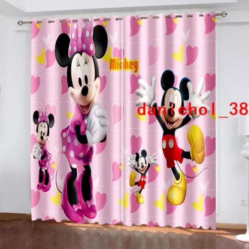 Tende oscuranti spesse per bambini Topolino e Minnie anello termico occhiello superiore - Foto 20 di 53