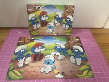 Vintage Smurf 100 Piece Jigsaw Puzzle Milton Bradley Peyo Vintage 1983 Complete